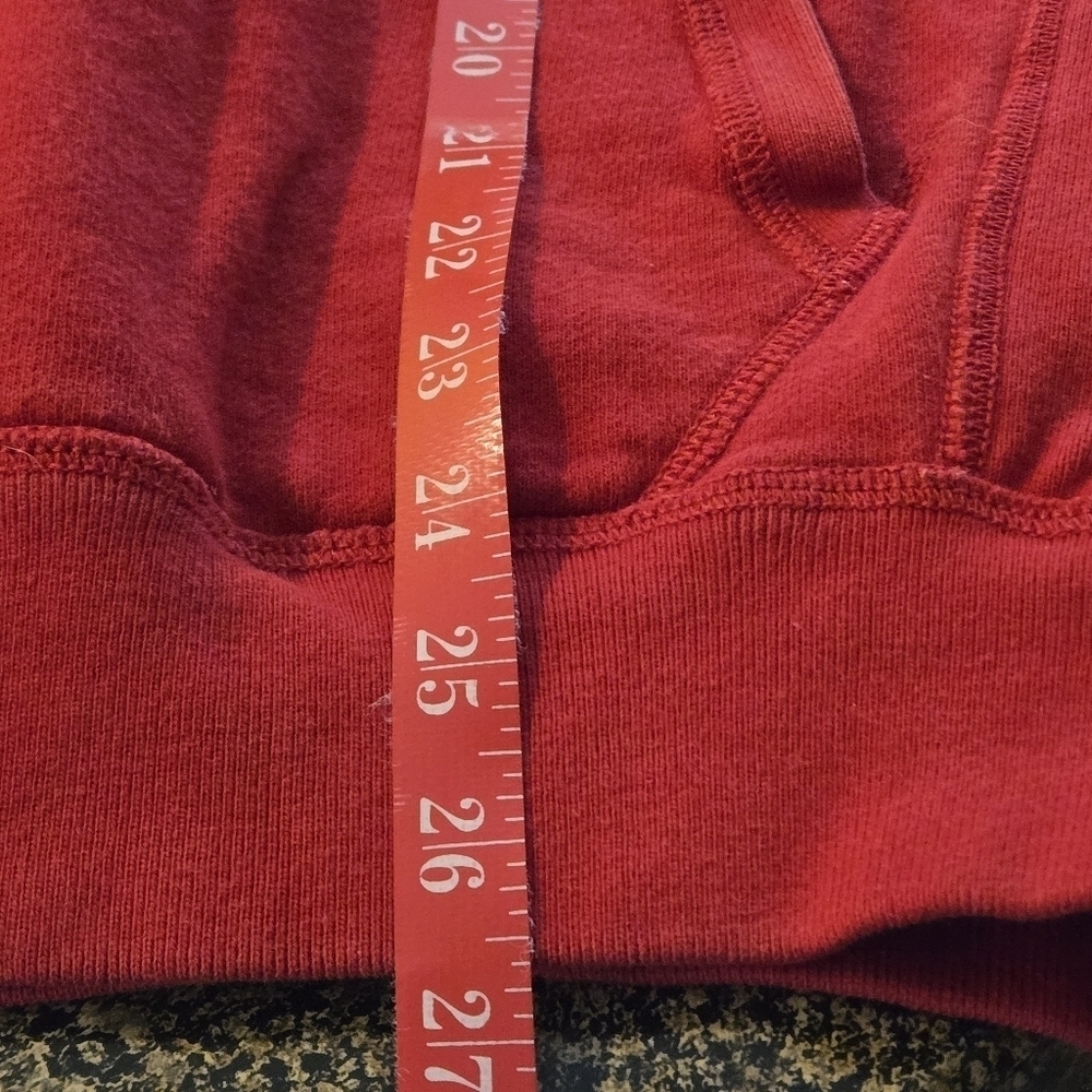 Y2K Polo Ralph Lauren Double Knit Red Full Zip Hoodie Mens Pony Logo Sweatshirt - Picture 11 of 14
